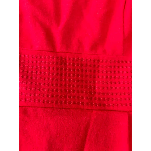 Women's Banana Republic Red Short Sleeve Dress Size 4 Wool - Picture 9 of 10